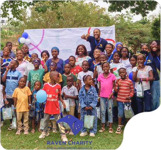 Raven Easter Party with the beneficiaries of Raven Charity community